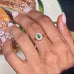HERITAGE, New Vintage Ring, GreenTzavorite/Diamonds/Gold