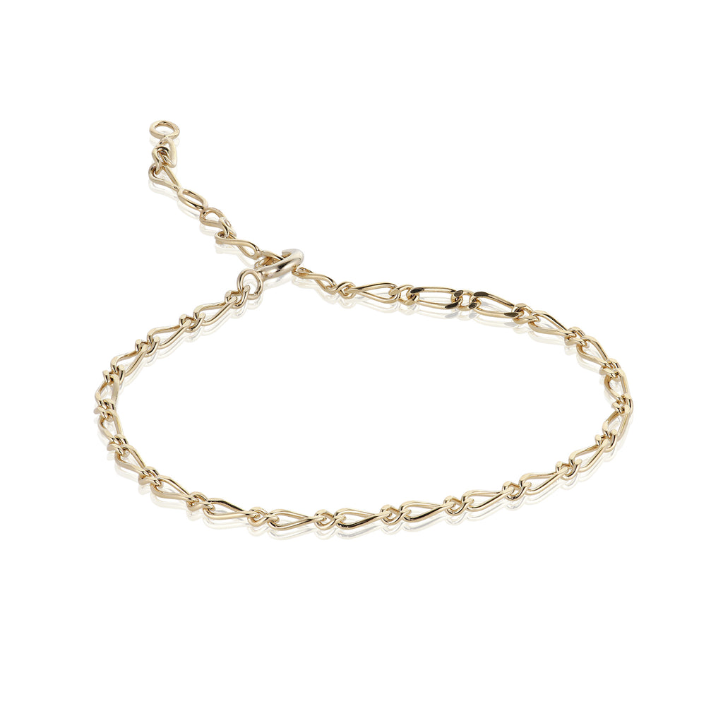 BASIC, Ariége Decorated Bracelet, Gold 9k