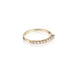 Aligned, 1/3 Line 2mm Ring, Gold/White