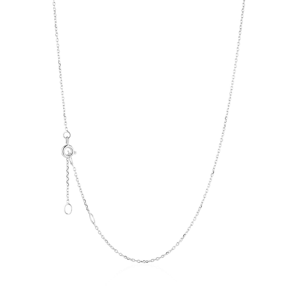 BASIC, Facetted Delicate Necklace, white gold 18k