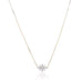 OLYMPIA, Dianysos Vertical Necklace, Gold/White