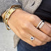 HERITAGE, New Vintage Ring, BlueSapphire/Diamonds/Gold