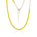 SANTORINI, Oia Bead Necklace, Yellow-White/Golden
