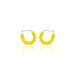 SANTORINI, Perissa Small Bead Hoops, Yellow/Silver