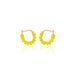SANTORINI, Perissa Small Bead Hoops, Yellow/Golden