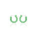 SANTORINI, Perissa Small Bead Hoops, Green/Silver