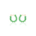SANTORINI, Perissa Small Bead Hoops, Green/Golden