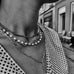 SANTORINI, Oia Bead Necklace, Yellow-White/Silver