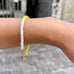 SANTORINI, Fira Bead Bracelet, Yellow-White/Golden
