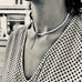 SANTORINI, Oia Bead Necklace, Yellow-White/Silver