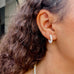 SANTORINI, Perissa Small Bead Hoops, Cream/Golden