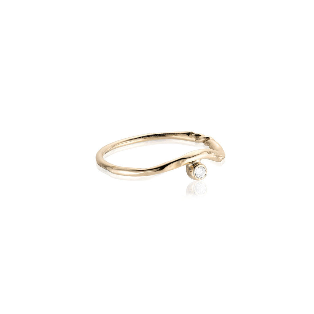 KALAHARI, Lily Diamond Ring, Gold/White