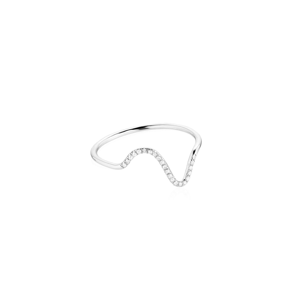 MARIN, DB-Wave diamond ring, White/White