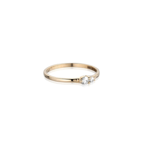 OLYMPIA, Ares Double Ring, Gold/White