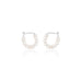 SANTORINI, Perissa Small Bead Hoops, Cream/Silver