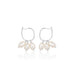 BRETAGNE, Cancale Pearl Hoops Small, White/Silver