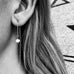 OYSTER, Tiny Grit dangles, dark/white