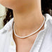 BRETAGNE, Crozon Pearl Necklace, White/Silver