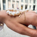 BRETAGNE, Audierne Pearl Bracelet, White/Golden