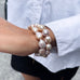 BRETAGNE, Roscoff Pearl Bracelet, Rosy/Silver