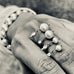 OYSTER,  Tide mini pearl earrings, Silver/white