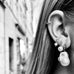 OYSTER, Seafoam Earring, Silver/white