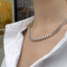 VINTAGE, Chunky Square Necklace, Silver