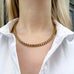 VINTAGE, Chunky Square Necklace, Gold