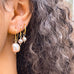 DROPS DELIGHT, Tiny rose pearl Earrings, Gold/Rosy