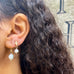 DROPS DELIGHT, Nugget pearl Earrings, Gold/White