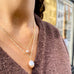 DROPS DELIGHT, Rosy pearl mini-link necklace, Gold/Rosy