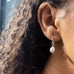 DROPS DELIGHT, Nugget pearl Earrings, Silver/White