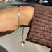 DROPS DELIGHT, Nugget pearl bracelet, Silver/White