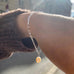 DROPS DELIGHT, Nugget pearl bracelet, Silver/White