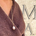 DROPS DELIGHT, Rosy pearl mini-link necklace, Gold/Rosy