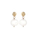 DROPS DELIGHT, Pearl Studs, White baroque/gold