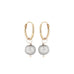 DROPS DELIGHT, Mini hoop 15mm, Gray pearl/Gold