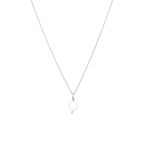 DROPS DELIGHT, Pearl Necklace, White/Silver