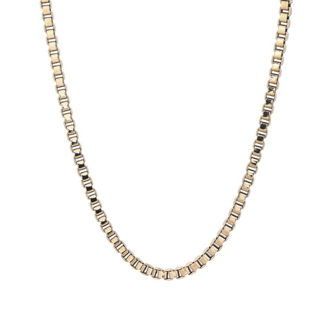 VINTAGE, Chunky Square Necklace, Gold