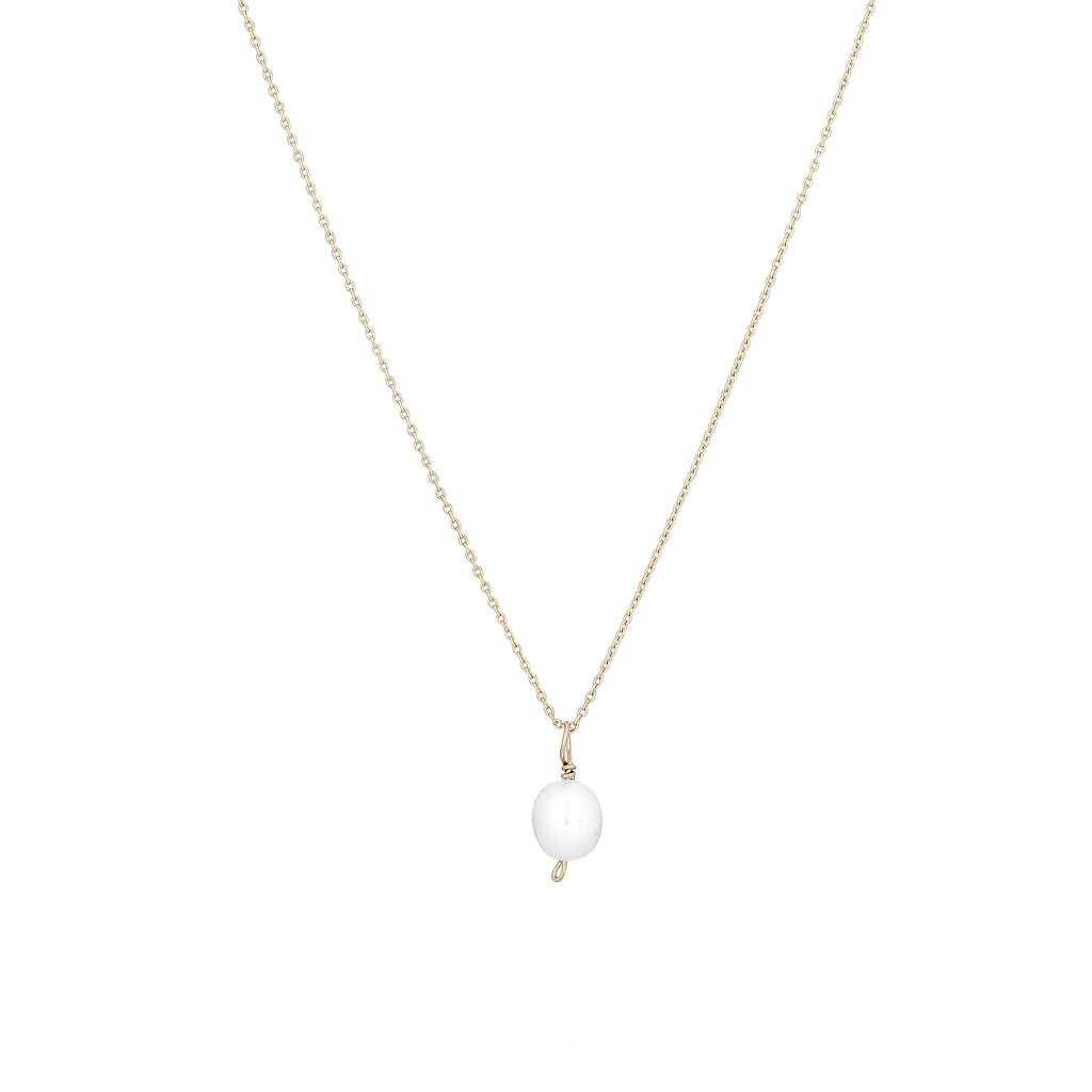DROPS DELIGHT, Pearl Necklace, White/Gold