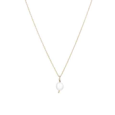 DROPS DELIGHT, Pearl Necklace, White/Golden