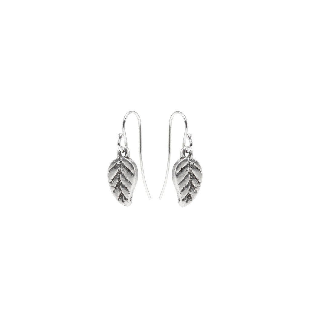 VINTAGE, Leaf Earrings, Silver