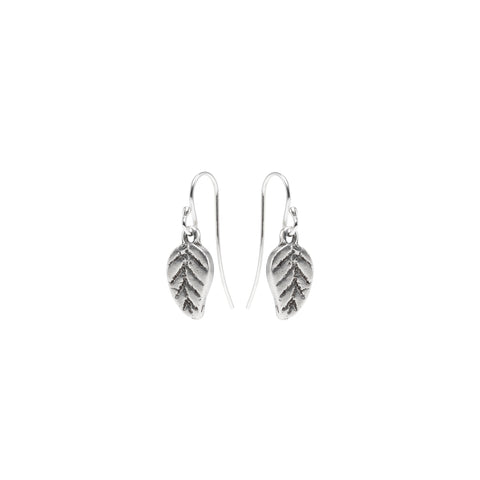VINTAGE, Leaf Earrings, Silver