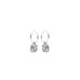 VINTAGE, Flower slice hoops, Silver