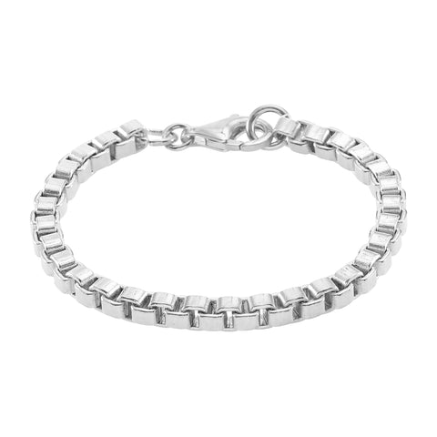 VINTAGE, Chunky Square Bracelet, Silver
