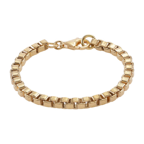 VINTAGE, Chunky Square Bracelet, Gold
