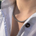 VINTAGE, Small rope necklace, Silver