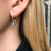 VINTAGE, Flower slice hoops, Silver