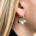 VINTAGE, Angel Pearl Hoops, Silver