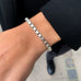 VINTAGE, Chunky Square Bracelet, Silver